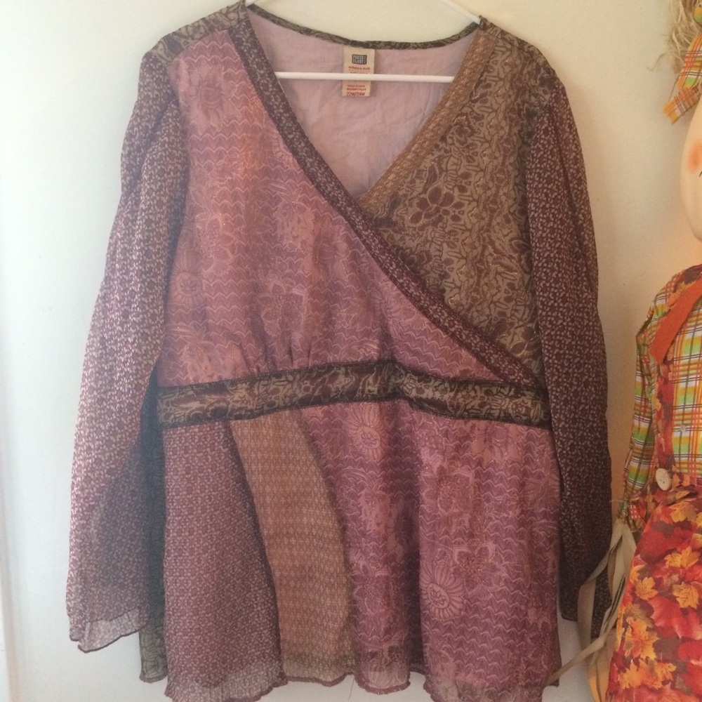 Boho style plus top